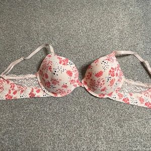 Laura Ashley Floral Lace Bra Size 34C